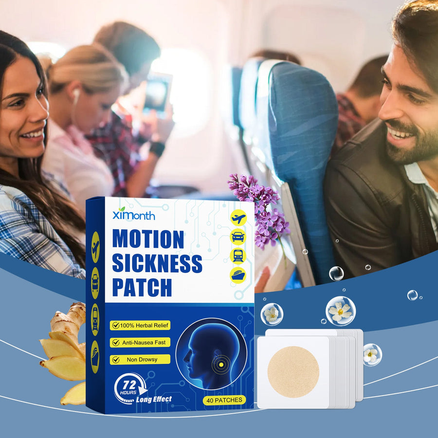 Motion Sickness Patch — 72-Hour Herbal Relief Behind the Ear