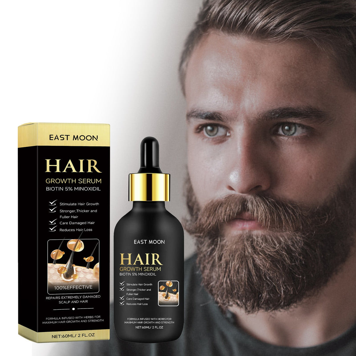 Facial Hair Serum — Thicker, Fuller Beard in 8 Weeks