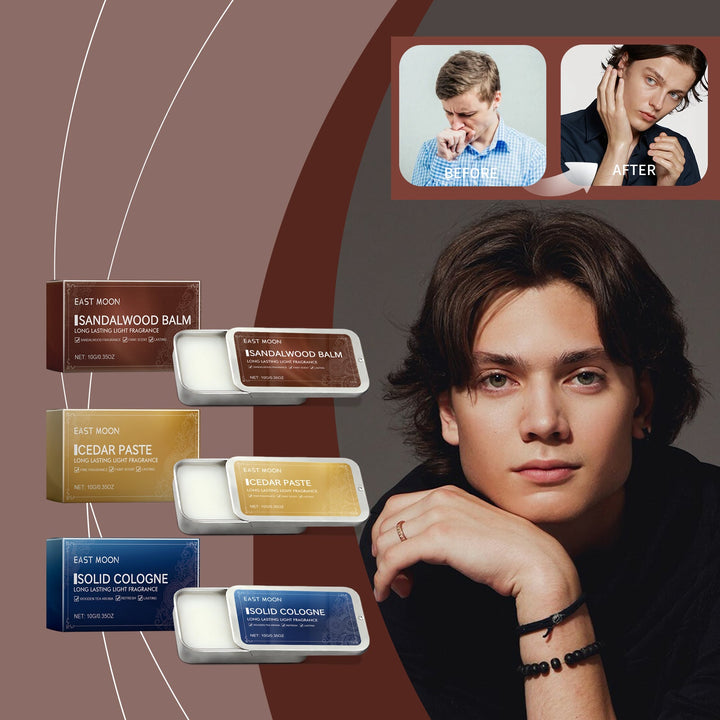 Men's Solid Fragrance Balm - Portable Sandalwood