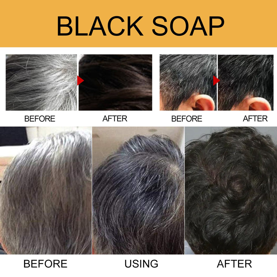 Black Shampoo Bar for Darker-Looking Gray Coverage