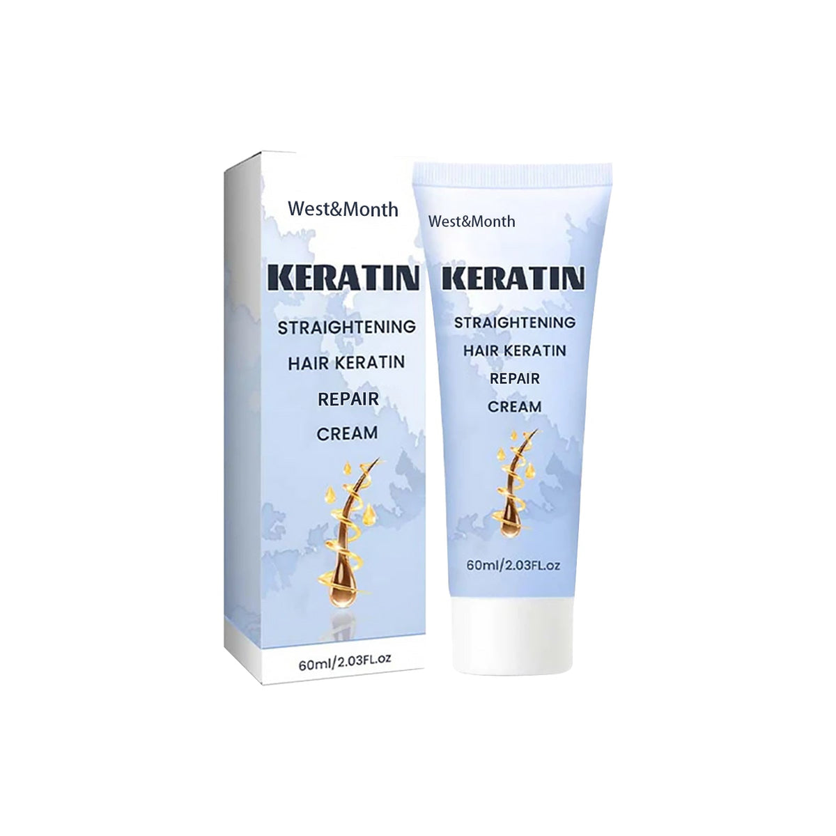 Keratin Hair Repair Cream for Smoother, Silky Hair