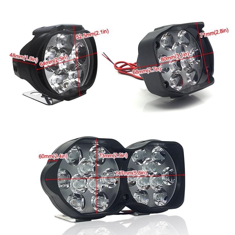 Motorcycle LED Headlight — 6W High-Power Fog / Spot Beam