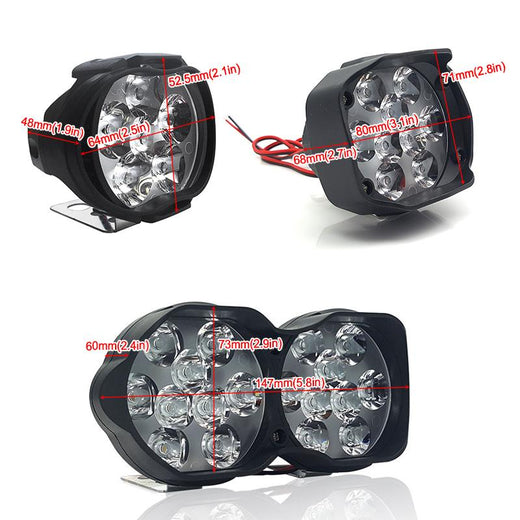 Motorcycle LED Headlight — 6W High-Power Fog / Spot Beam