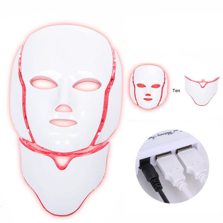 LED Beauty Mask — 7‑Color Photon Rejuvenation for Face & Neck