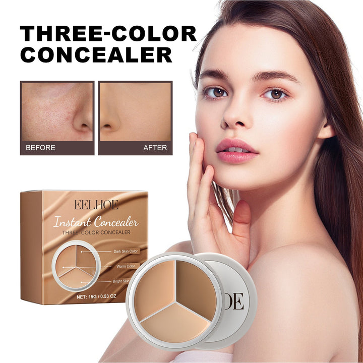 Three-Color Concealer for Customizable Natural Coverage
