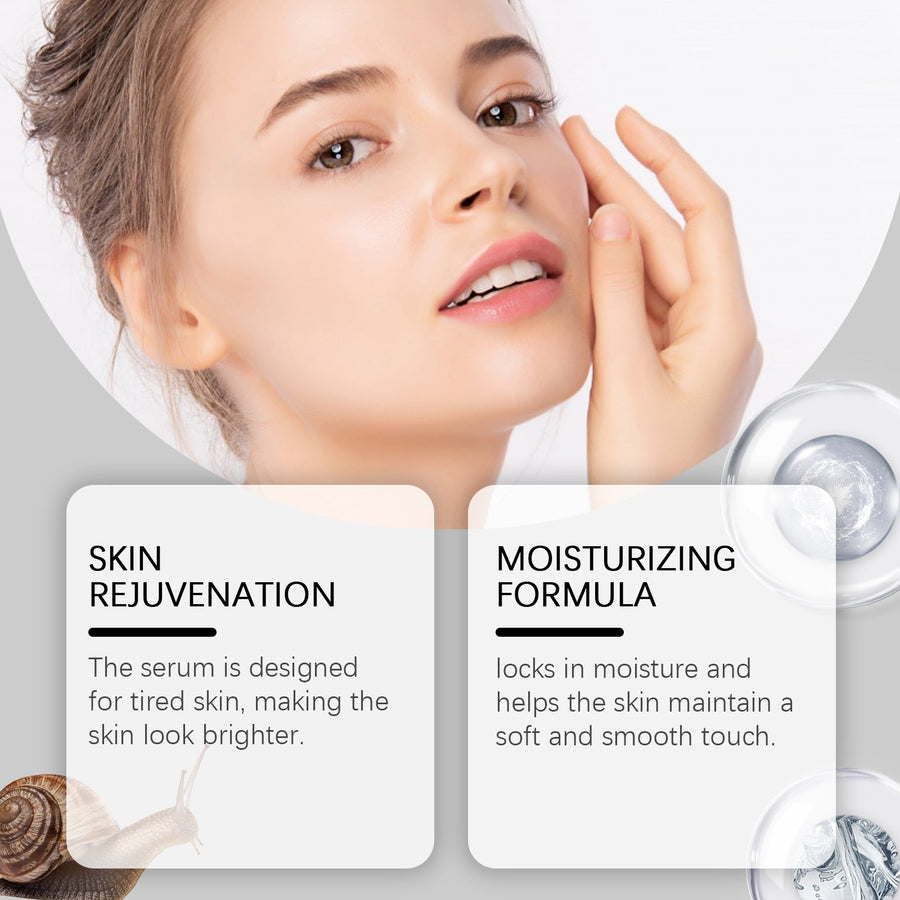 Snail Mucin Face Serum for Hydrated, Smooth-Looking Skin