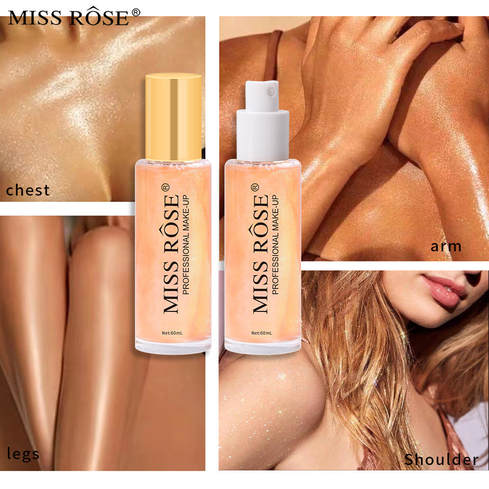 Liquid Body Glitter Spray for Radiant Pearlescent Glow