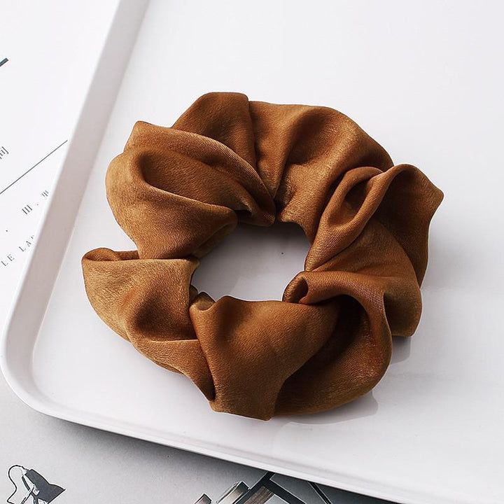 Satin Scrunchies Set – Gentle Hold Hair Ties, 4 Colors