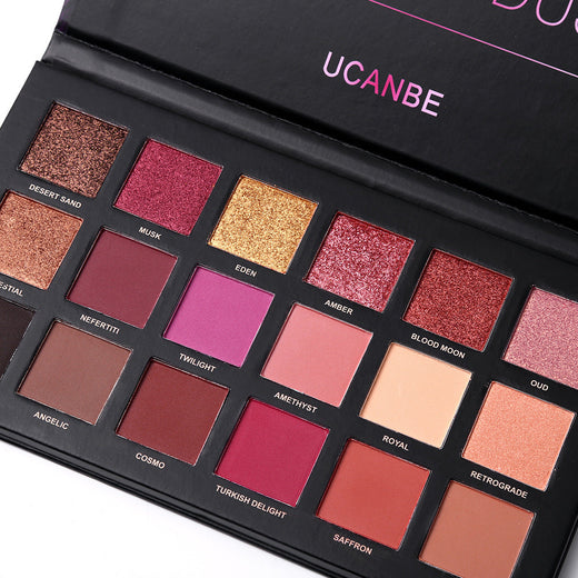 18-Color Rose Gold Eyeshadow Palette for Day to Night