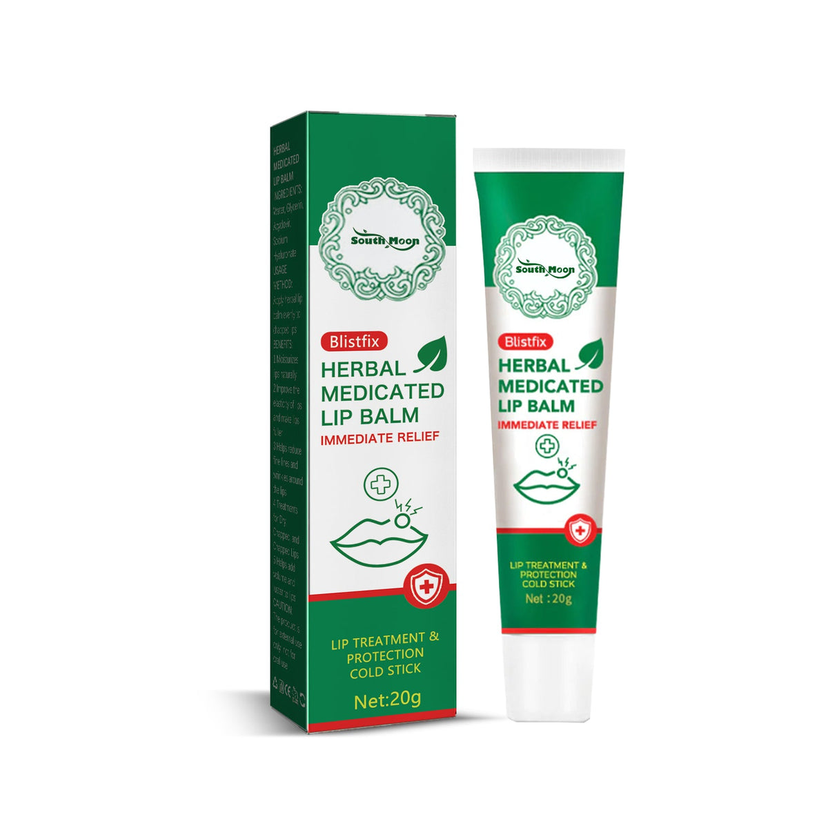 Herbal Medicated Lip Balm for Cracked Dry Lips Relief
