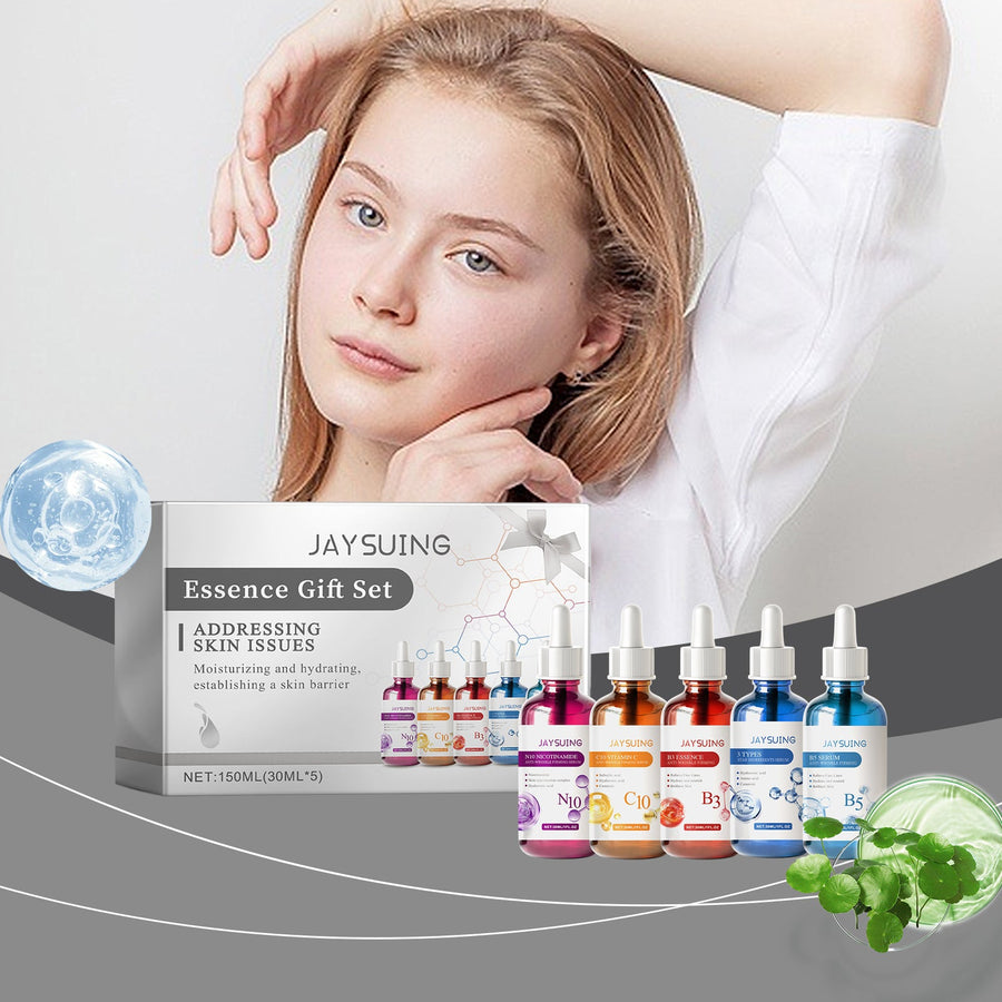 5-Piece Facial Serum Gift Box for Daily Hydration Care
