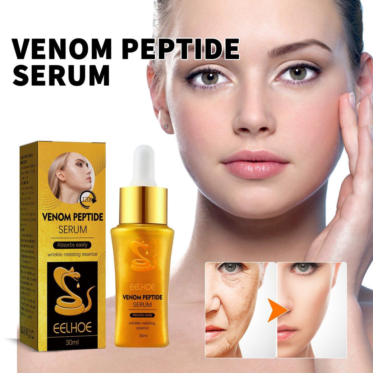 Venom Peptide Eye Serum for Under-Eye Wrinkles & Sagging