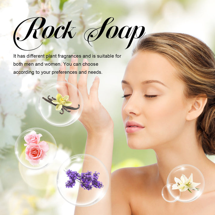 Rock Soap Bar - Grippy Shape, Moisturizing Body Wash