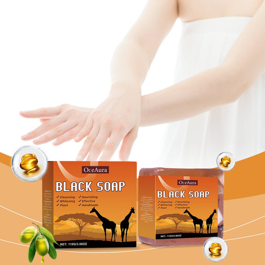 Oceaura Black Soap Bar for Uneven Skin Tone & Dry Skin