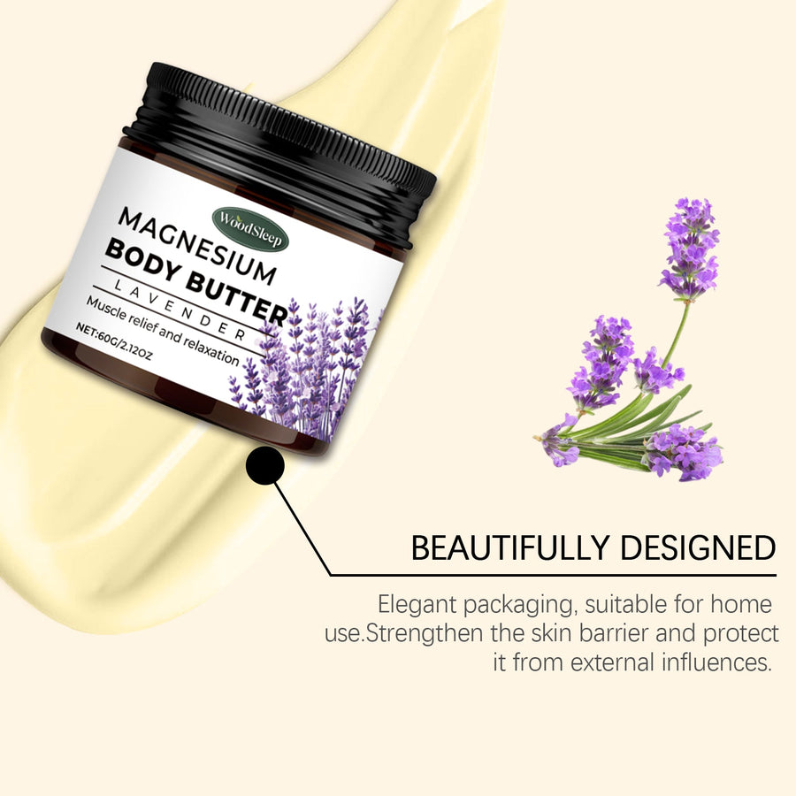 Lavender Magnesium Body Cream for Muscle Relief & Sleep