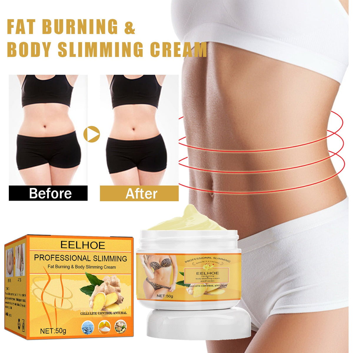 Ginger Slimming Cream for Cellulite & Body Contouring
