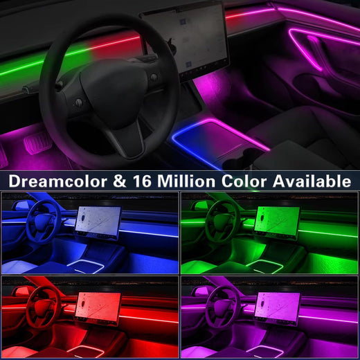 256-Color Ambient Car Lighting — App-Controlled Neon with