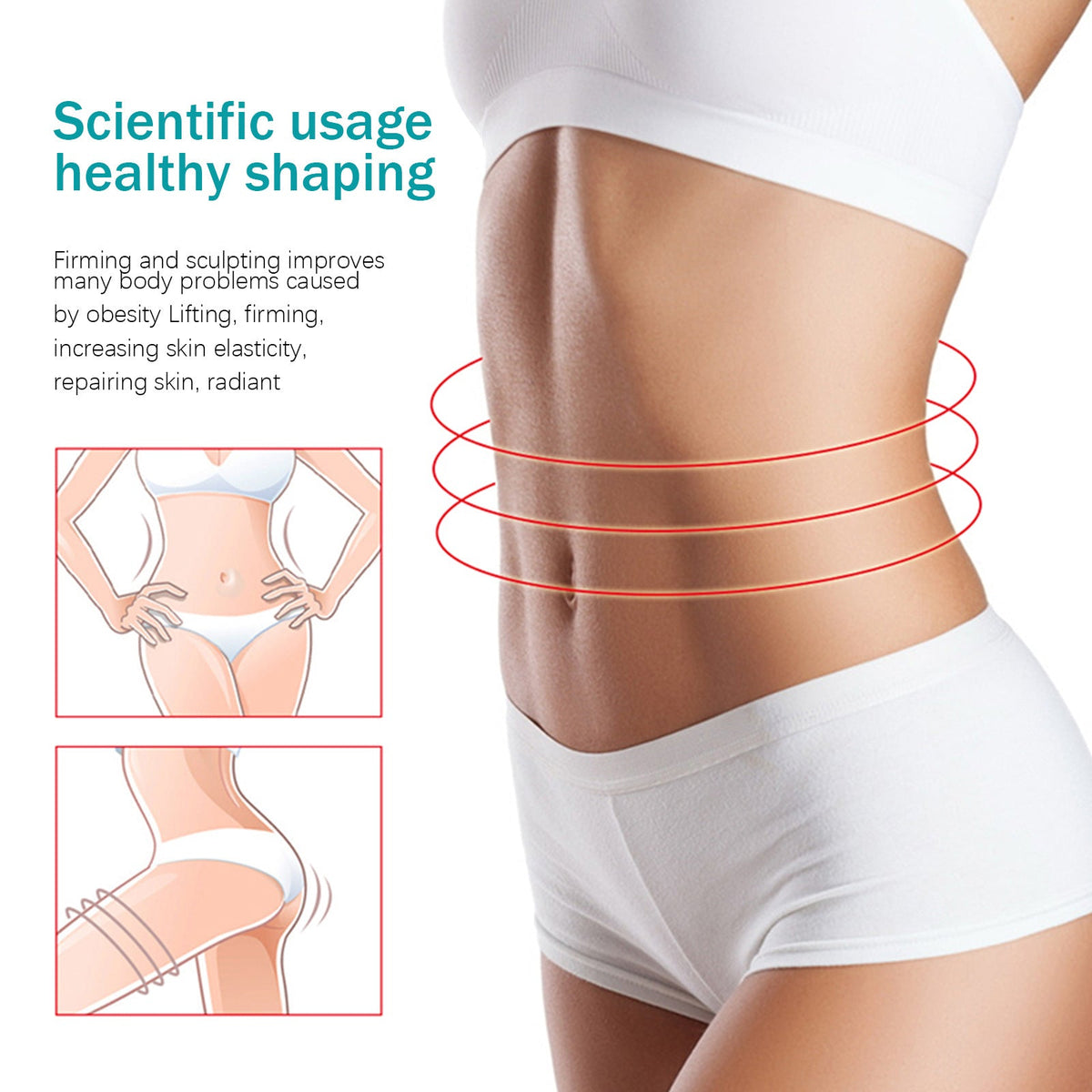Toning Cream for Belly & Thighs - Firming Massage Gel