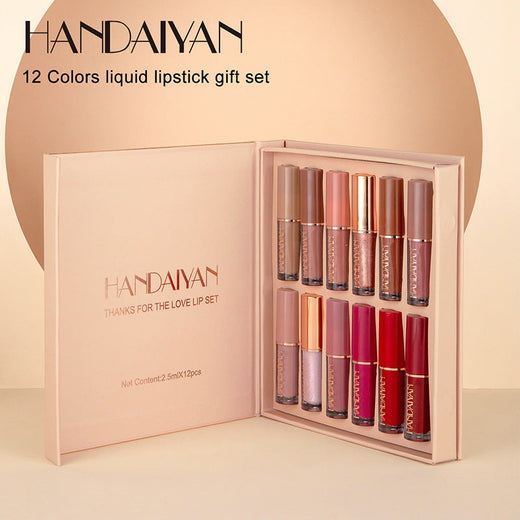 12-Color Liquid Lipstick Set for Every Makeup Look