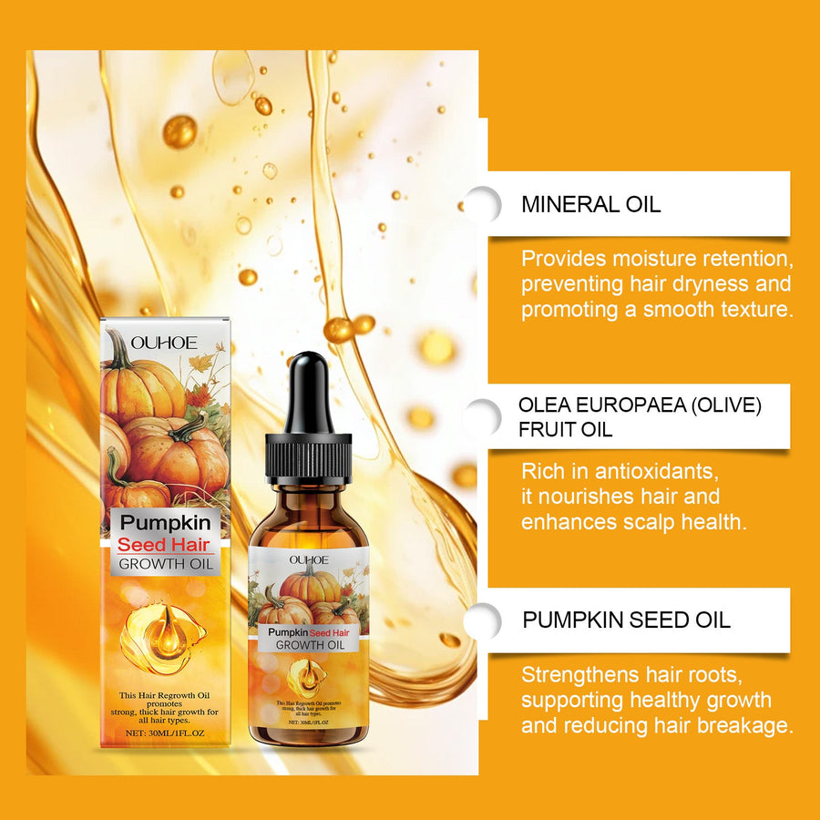 Pumpkin Seed Hair Oil for Nourished, Stronger-Looking Hair