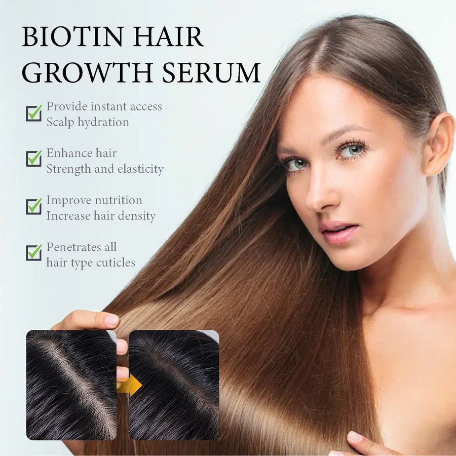 Hair Growth Serum with Biotin for Stronger Roots