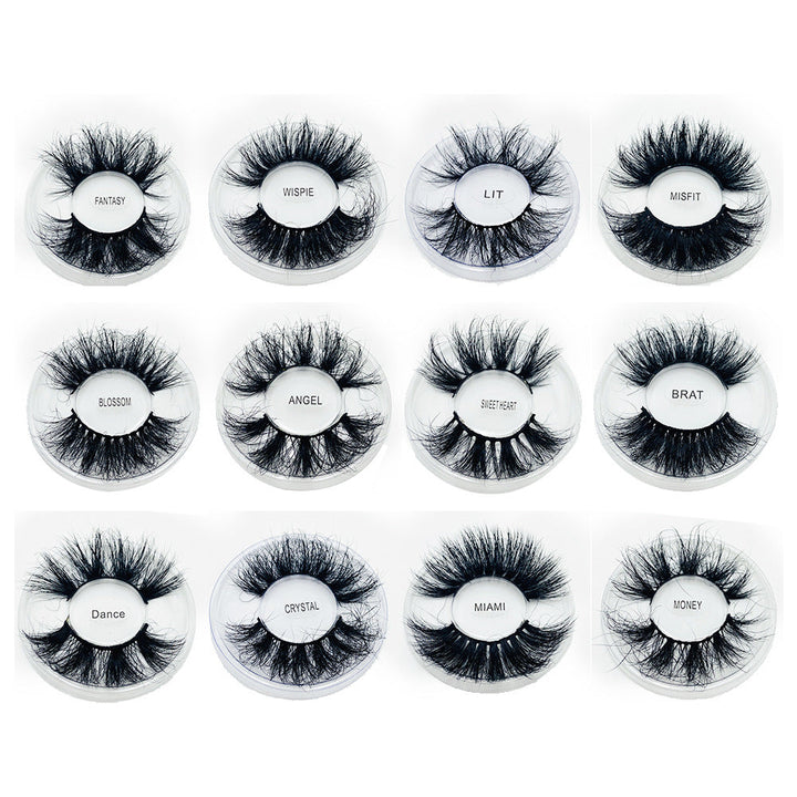 25mm False Eyelashes – Fluffy 8D Dramatic Glam Look