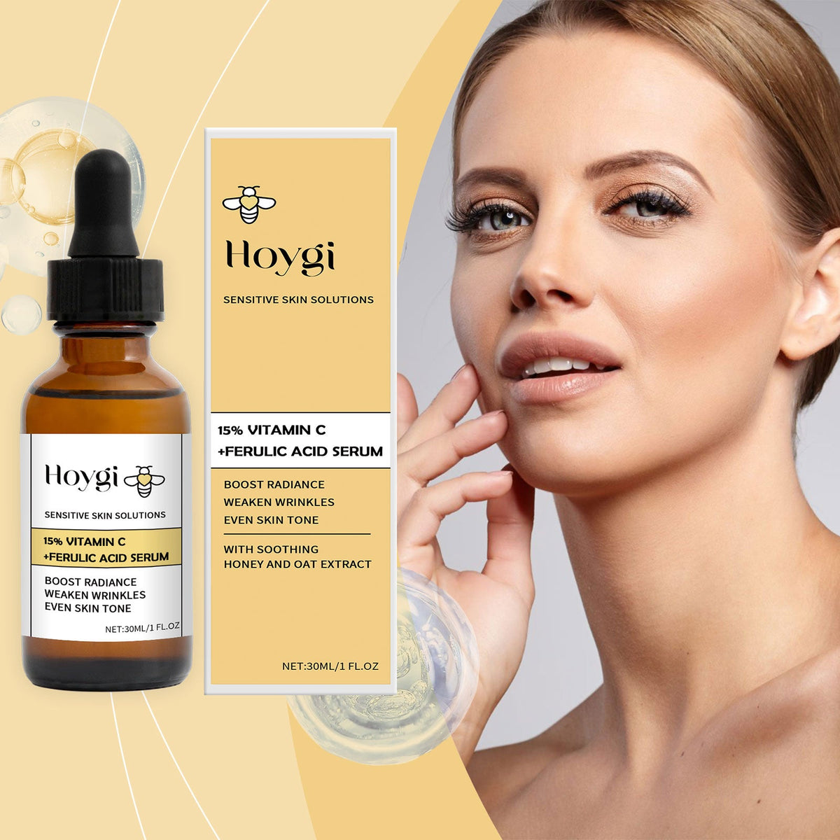 Vitamin C Honey Serum with Ferulic Acid for Radiance