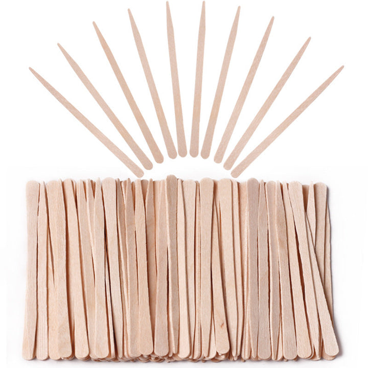 Wax Applicator Sticks 100-Pack — 8 Sizes for Precise Hair