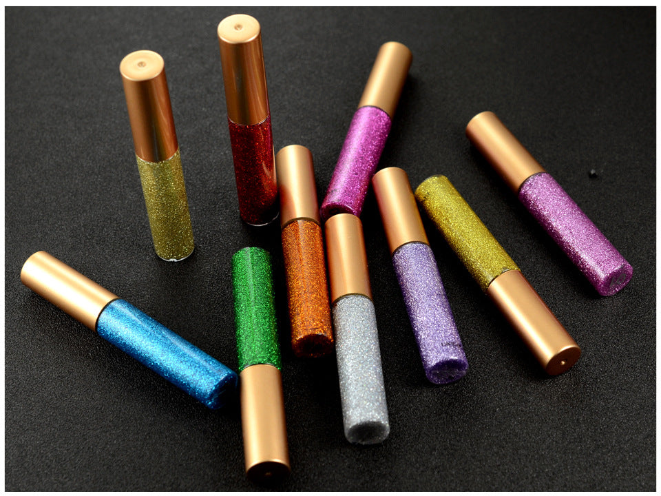 Glitter Liquid Eyeliner Set: 10 Vibrant Eye Shades