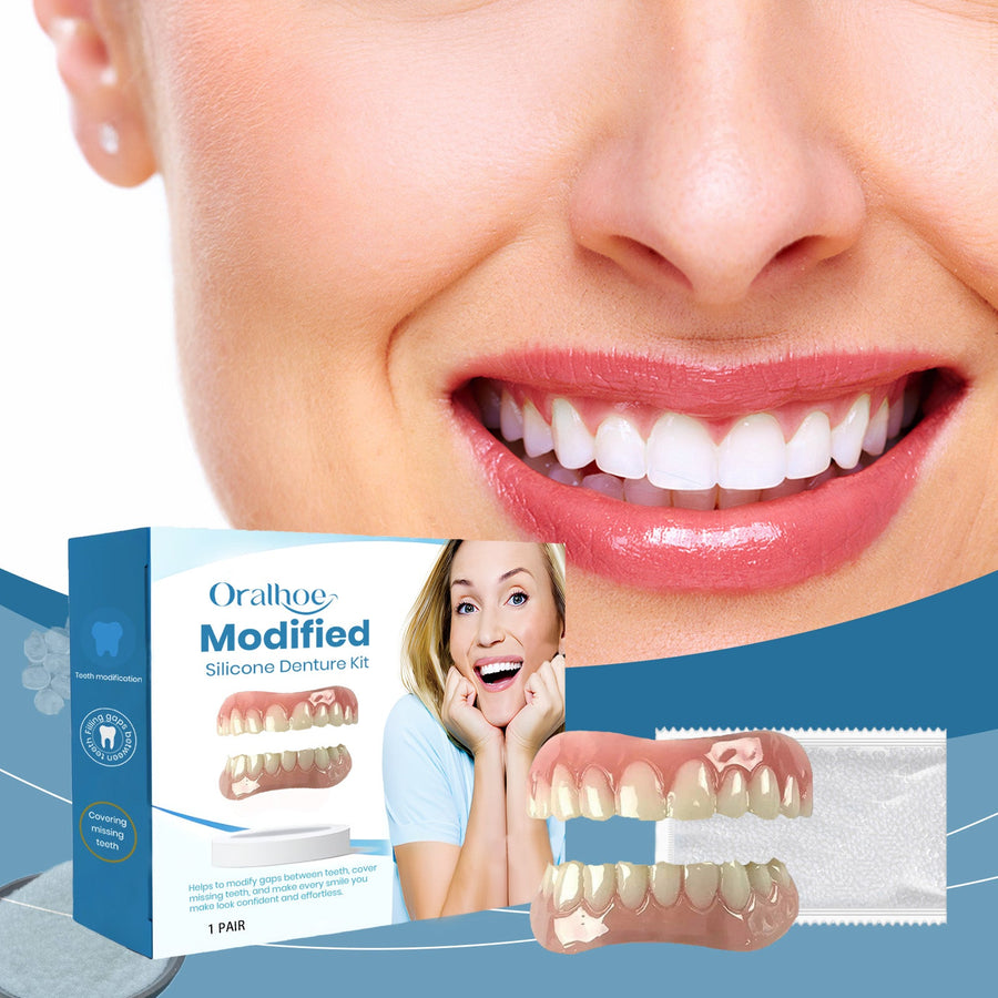 Silicone Dentures for Instant Smile — Cover Gaps, Missing