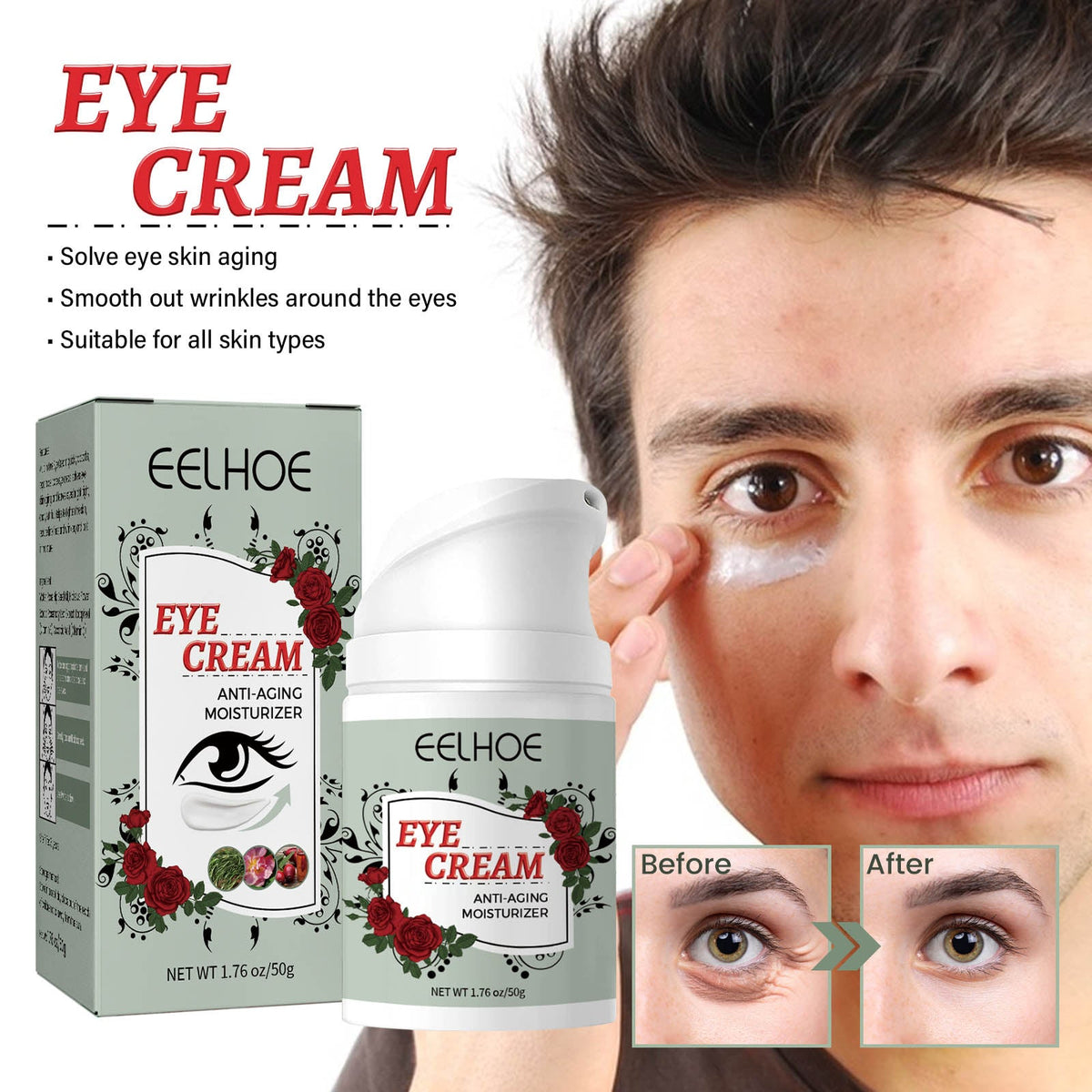 Rose Botanical Eye Cream for Fine Lines & Dark Circles