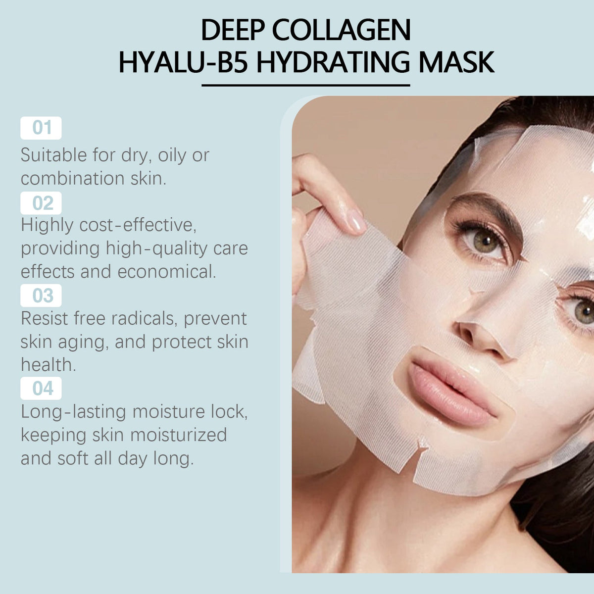 Collagen B5 Hydrating Sheet Mask Set - 4 Pack