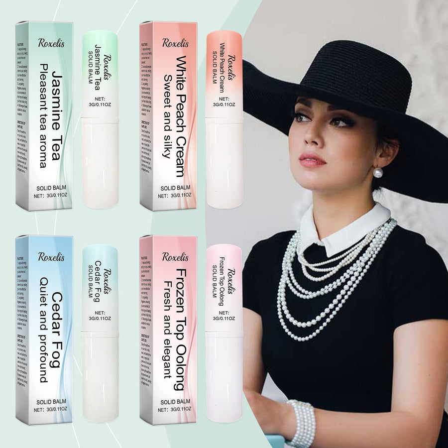 Solid Fragrance Balm for Fresh Jasmine Tea Scent Daily