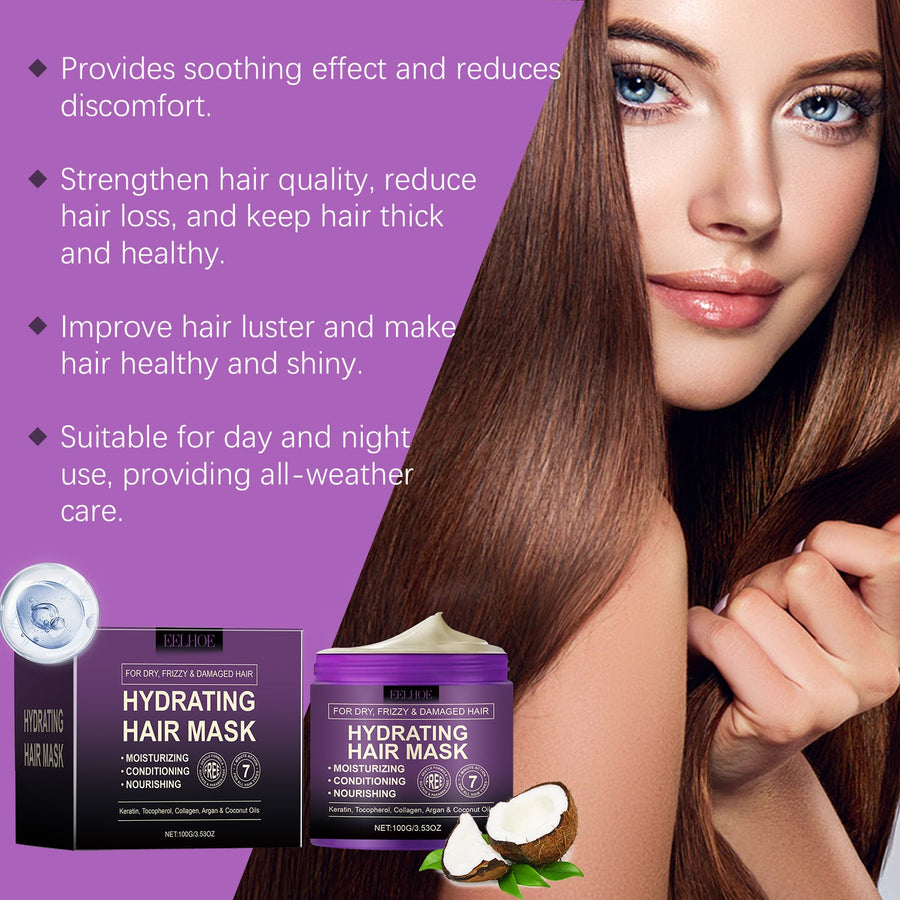 Collagen Hair Mask for Dry, Frizzy Hair and Gloss