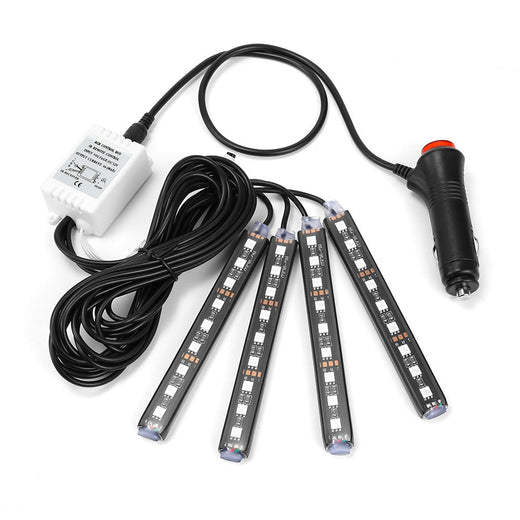4pcs Car RGB LED Strip Light LED Strip Lights Colors Car Sty