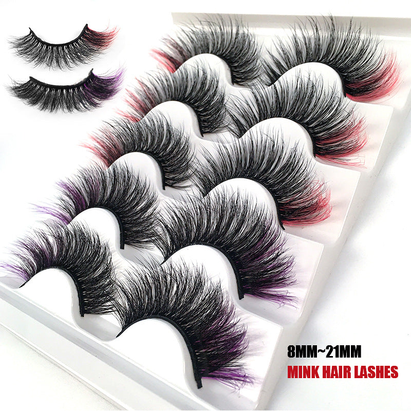 False Eyelashes for Dramatic Colorful 8D Eye Volume