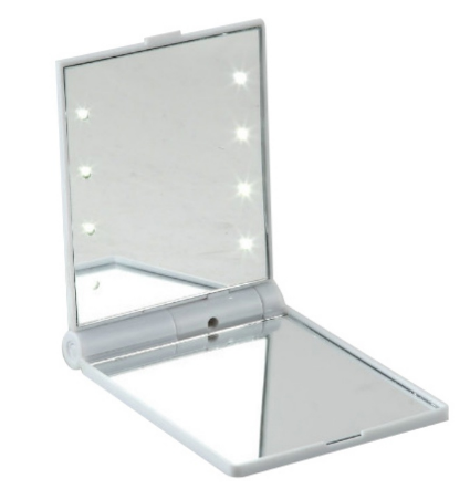 Compact LED Folding Mirror — Flawless Makeup Anywhere, 8