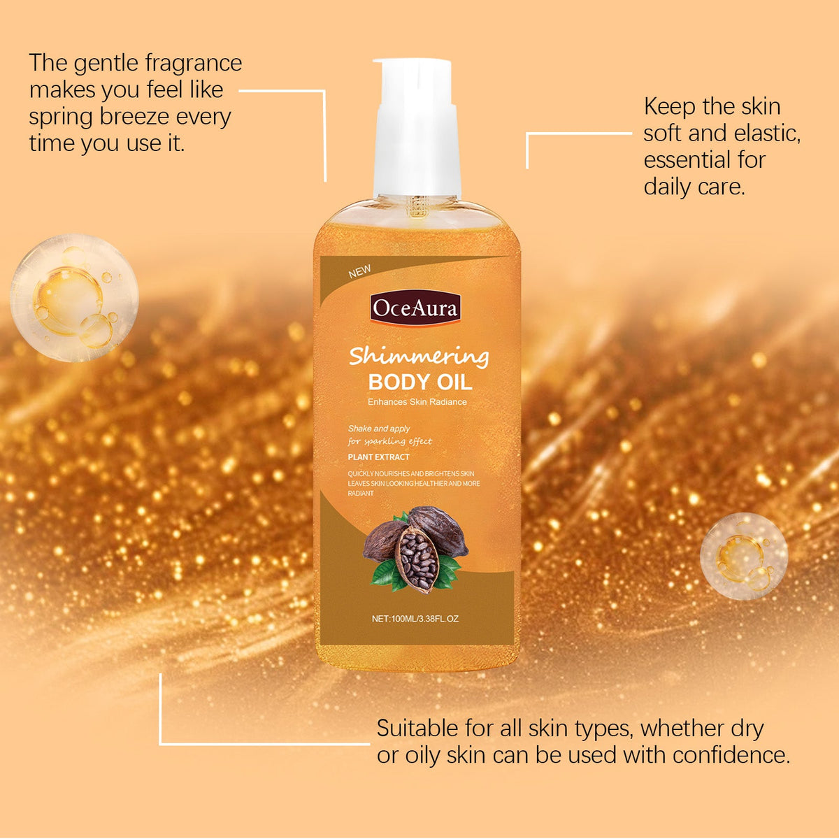 Shimmering Body Oil for Long-Lasting Radiant Skin