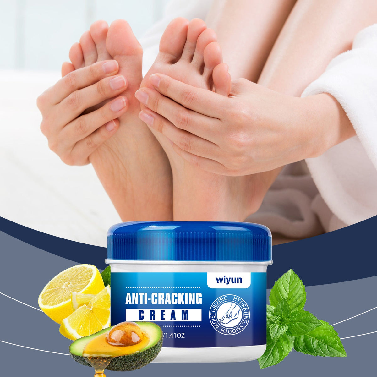 Foot Cream for Cracked Heels - Cooling Mint Relief