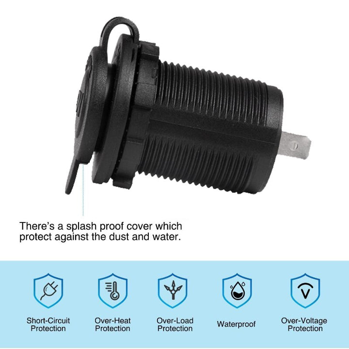Cigarette Lighter Socket Adapter 12V-24V Waterproof