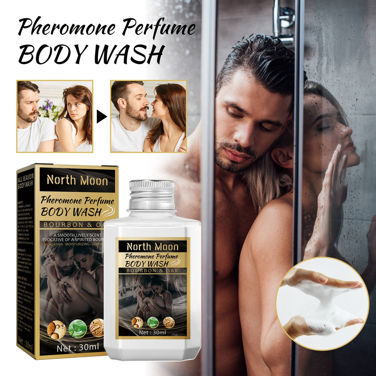 Pheromone Body Wash With Bourbon Oak Scent