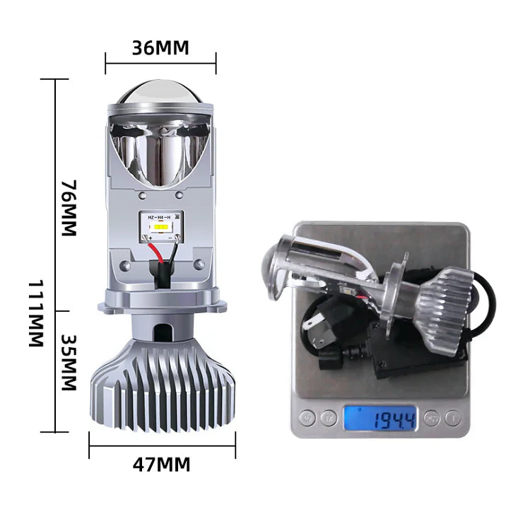 H4 LED Headlight Conversion Kit — 20000LM Mini Projector Lens