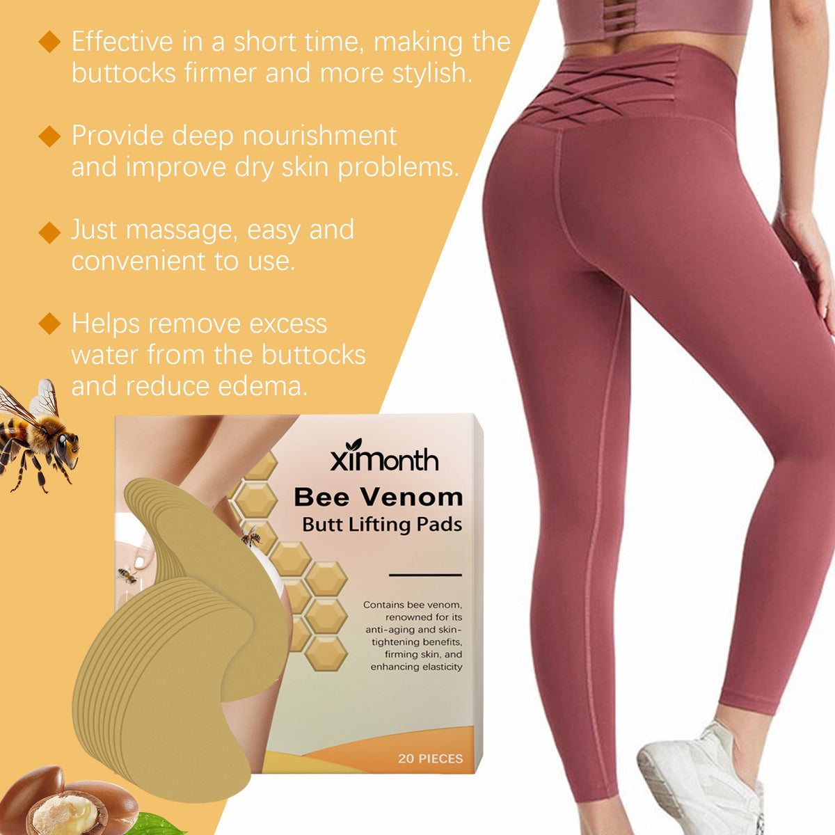 Bee Venom Butt Firming Pads For Lifted Contoured Curves