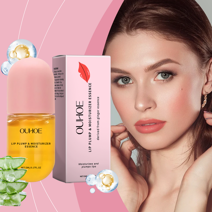 Ginger Lip Oil - Plumping Glass Roll-On for Dry Lips