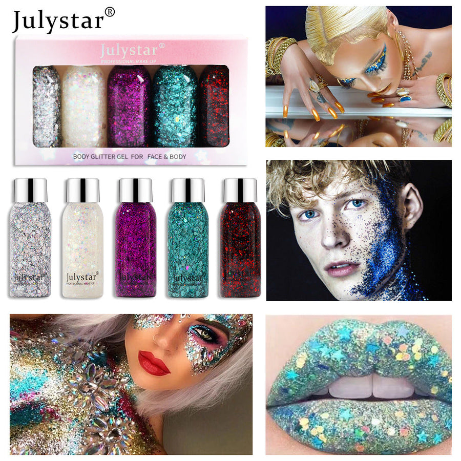 Liquid Glitter Gel Set for Face & Body Makeup Sparkle