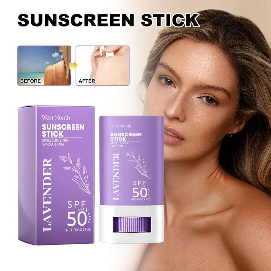 SPF 50+ Sunscreen Stick - Non-Sticky Lavender Sun Protection