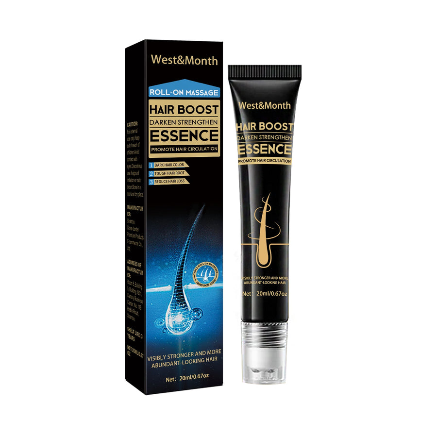 Hair Darkening & Thickening Essence — Roll-On Scalp Restoration