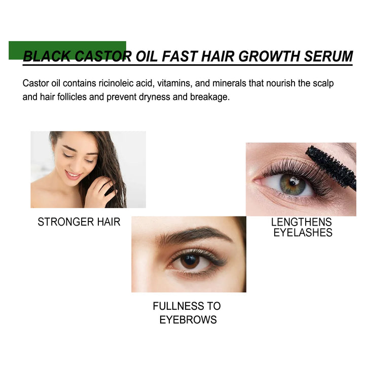 Castor Oil Hair Serum for Fuller-Looking Hair & Lashes