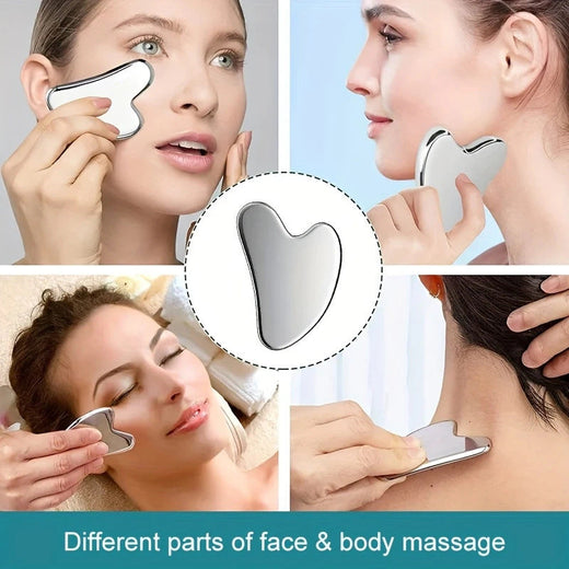 Ice Roller & Gua Sha Set for Face Depuffing & Pain Relief