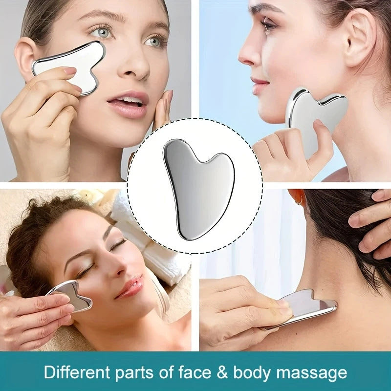 Ice Roller & Gua Sha Set for Face Depuffing & Pain Relief